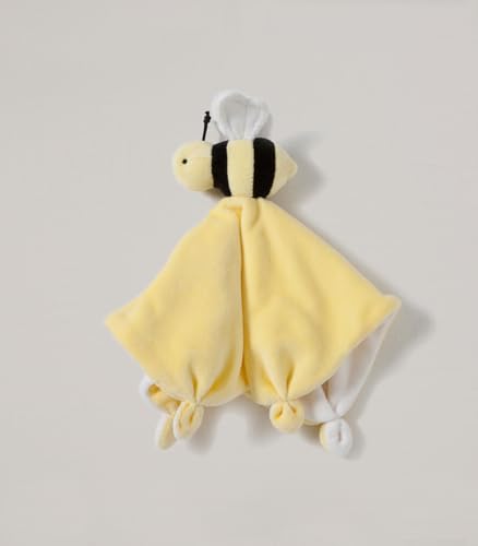 Burt's Bees Baby Lovey Plush Toy Hold Me Bee Stuffed Blanket for Infants, Organic Velour Shell, Sunshine Color, 12x12x3
