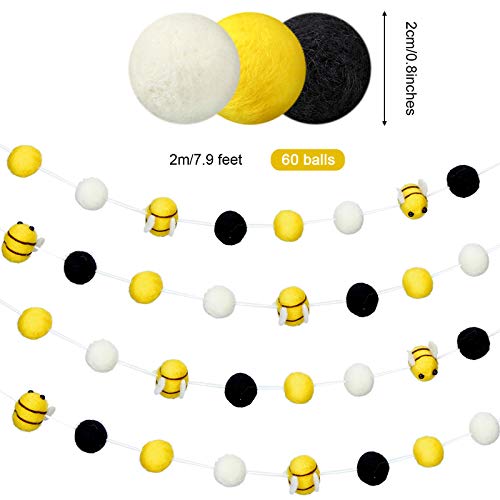 Tatuo Bee Garland Decorations for Baby Shower and Classroom Home Decoration Party Birthday Banner