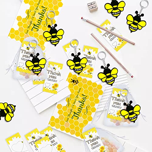 60 Pack Bumble Bee Keyring Pack for Baby Shower, Mommy to Bee, and Birthday Celebrations
| Bumble Bee Keychain Gift Set