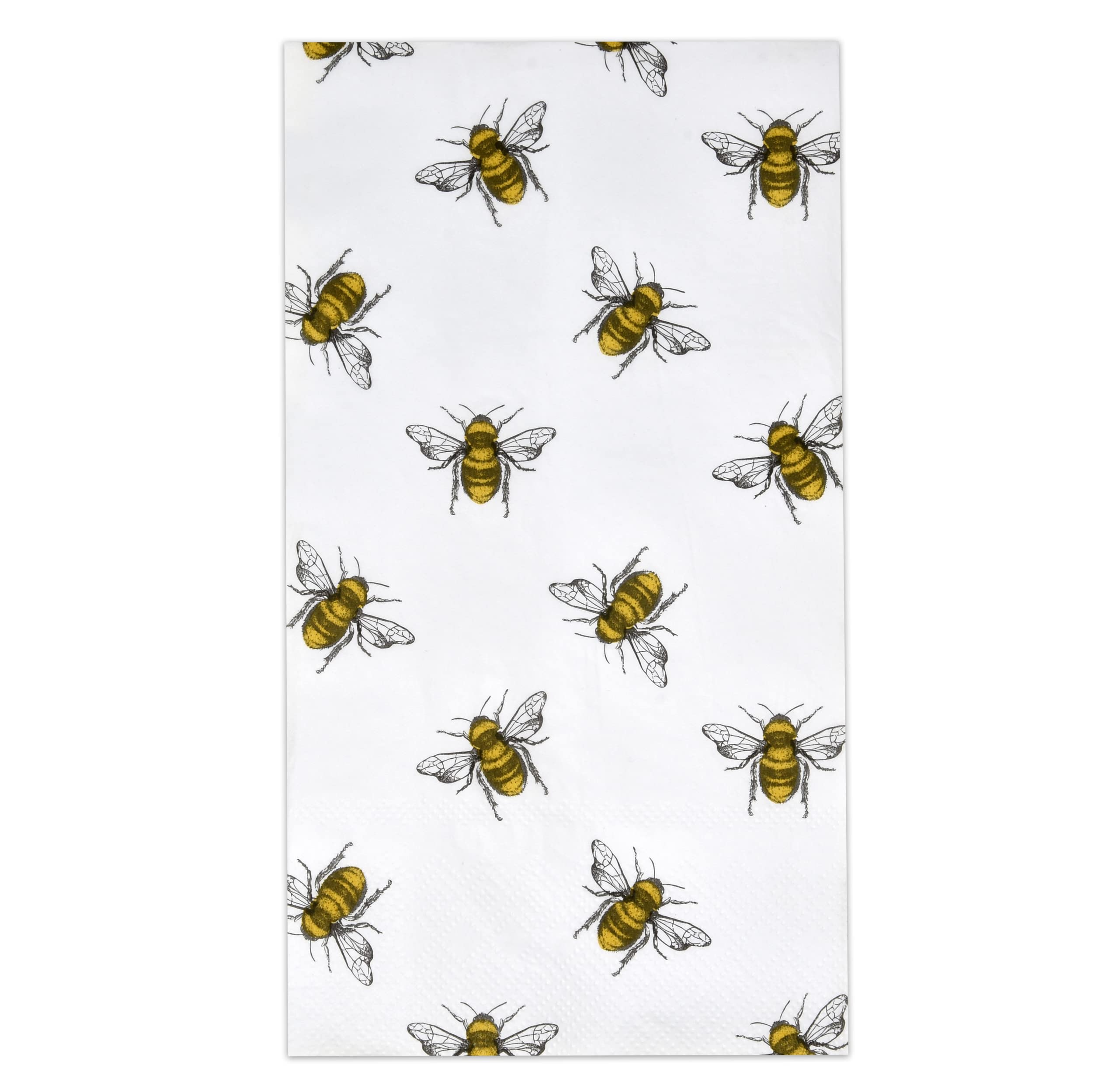 Gift Boutique 100% Bee Guest Napkins 3 Ply Disposable Paper Pack for Spring Bridal and Baby Shower Decorative Towels  
G